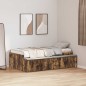 vidaXL Struttura letto Rovere Affumicato 75x190 cm