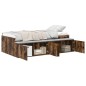 vidaXL Struttura letto Rovere Affumicato 75x190 cm