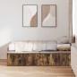 vidaXL Struttura letto Rovere Affumicato 75x190 cm