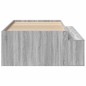 vidaXL Struttura letto con contenitore Grigio Sonoma 75x190 cm