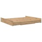 vidaXL Struttura letto con contenitore rovere artigianale 200 x 200 cm vidaXL Struttura letto con contenitore rovere artigianale 200 x 200 cm