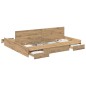 vidaXL Struttura letto con contenitore rovere artigianale 200 x 200 cm vidaXL Struttura letto con contenitore rovere artigianale 200 x 200 cm