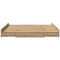 vidaXL Struttura letto con contenitore rovere artigianale 200 x 200 cm vidaXL Struttura letto con contenitore rovere artigianale 200 x 200 cm