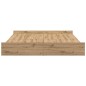 vidaXL Struttura letto con contenitore rovere artigianale 200 x 200 cm vidaXL Struttura letto con contenitore rovere artigianale 200 x 200 cm