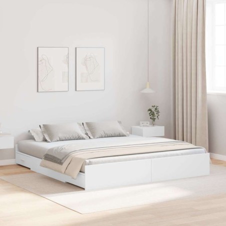 vidaXL Struttura letto con contenitore Bianco 180 x 200 cm