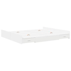 vidaXL Struttura letto con contenitore Bianco 180 x 200 cm