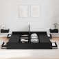 vidaXL Struttura letto con contenitore Rovere nero 180 x 200 cm