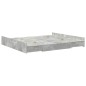 vidaXL Struttura letto con contenitore Grigio cemento 180 x 200 cm