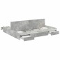 vidaXL Struttura letto con contenitore Grigio cemento 180 x 200 cm