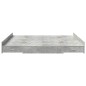 vidaXL Struttura letto con contenitore Grigio cemento 180 x 200 cm