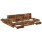 vidaXL Struttura letto con contenitore Rovere fumo 180 x 200 cm