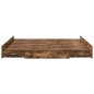 vidaXL Struttura letto con contenitore Rovere fumo 180 x 200 cm