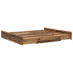 vidaXL Struttura letto con contenitore Legno vecchio 180 x 200 cm
