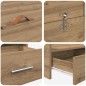 vidaXL Struttura letto con contenitore rovere artigianale 160 x 200 cm vidaXL Struttura letto con contenitore rovere artigianale 160 x 200 cm