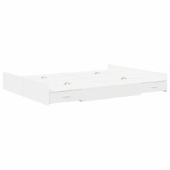 vidaXL Struttura letto con contenitore Bianco 150 x 200 cm