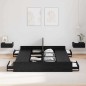 vidaXL Struttura letto con contenitore Rovere nero 150 x 200 cm vidaXL Struttura letto con contenitore Rovere nero 150 x 200 cm
