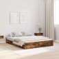 vidaXL Struttura letto con contenitore Rovere fumo 150 x 200 cm vidaXL Struttura letto con contenitore Rovere fumo 150 x 200 cm