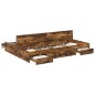 vidaXL Struttura letto con contenitore Rovere fumo 150 x 200 cm vidaXL Struttura letto con contenitore Rovere fumo 150 x 200 cm