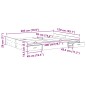 vidaXL Struttura letto con contenitore Rovere fumo 150 x 200 cm vidaXL Struttura letto con contenitore Rovere fumo 150 x 200 cm