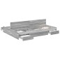 vidaXL Struttura letto con contenitore Grigio sonoma 150 x 200 cm
