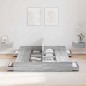 vidaXL Struttura letto con contenitore Grigio sonoma 150 x 200 cm