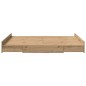 vidaXL Struttura letto con contenitore rovere artigianale 140 x 200 cm