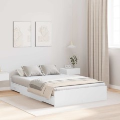 vidaXL Struttura letto con contenitore Bianco 120 x 200 cm Legno