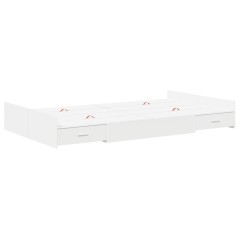vidaXL Struttura letto con contenitore Bianco 120 x 200 cm Legno