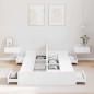 vidaXL Struttura letto con contenitore Bianco 120 x 200 cm Legno