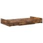 vidaXL Struttura letto con contenitore Rovere fumo 120 x 200 cm