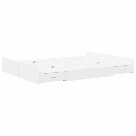 vidaXL Struttura letto con contenitore Bianco 140 x 190 cm