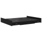 vidaXL Struttura letto con contenitore Rovere nero 140 x 190 cm