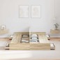 vidaXL Struttura letto con contenitore rovere sonoma 140 x 190 cm