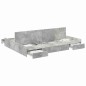 vidaXL Struttura letto con contenitore Grigio cemento 135 x 190 cm vidaXL Struttura letto con contenitore Grigio cemento 135 x 190 cm