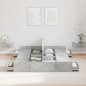 vidaXL Struttura letto con contenitore Grigio cemento 135 x 190 cm vidaXL Struttura letto con contenitore Grigio cemento 135 x 190 cm
