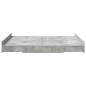 vidaXL Struttura letto con contenitore Grigio cemento 135 x 190 cm vidaXL Struttura letto con contenitore Grigio cemento 135 x 190 cm