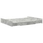 vidaXL Struttura letto con contenitore Grigio cemento 135 x 190 cm vidaXL Struttura letto con contenitore Grigio cemento 135 x 190 cm