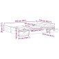 vidaXL Struttura letto con contenitore Legno vecchio 135 x 190 cm vidaXL Struttura letto con contenitore Legno vecchio 135 x 190 cm