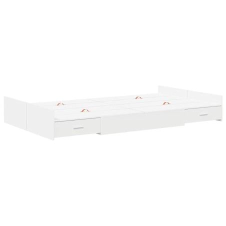 vidaXL Struttura letto con contenitore Bianco 120 x 190 cm
