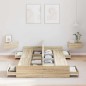 vidaXL Struttura letto con contenitore rovere sonoma 120 x 190 cm MDF vidaXL Struttura letto con contenitore rovere sonoma 120 x 190 cm MDF