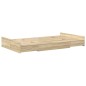 vidaXL Struttura letto con contenitore rovere sonoma 120 x 190 cm MDF vidaXL Struttura letto con contenitore rovere sonoma 120 x 190 cm MDF