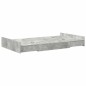 vidaXL Struttura letto con contenitore Grigio cemento 120 x 190 cm MDF