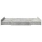 vidaXL Struttura letto con contenitore Grigio cemento 120 x 190 cm MDF