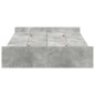 vidaXL Struttura letto con contenitore Grigio cemento 120 x 190 cm MDF