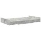 vidaXL Struttura letto con contenitore Grigio cemento 120 x 190 cm MDF