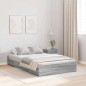 vidaXL Letto con contenitore Grigio Sonoma Grigio sonoma 120 x 190 cm