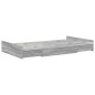 vidaXL Letto con contenitore Grigio Sonoma Grigio sonoma 120 x 190 cm