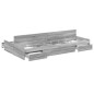 vidaXL Letto con contenitore Grigio Sonoma Grigio sonoma 120 x 190 cm