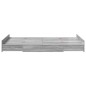 vidaXL Letto con contenitore Grigio Sonoma Grigio sonoma 120 x 190 cm