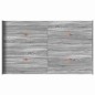 vidaXL Letto con contenitore Grigio Sonoma Grigio sonoma 120 x 190 cm